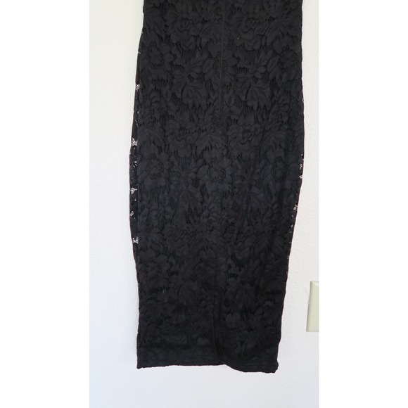 AX Paris Women's Black Lace Bodycon Sleeveless Midi Dress. Size 8 - Picture 6 of 13